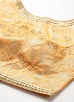 Peach Brocade Half Sleeve Blouse Festive Wear 14 Peach Brocade Half Sleeve Blouse Festive Wear -Sari Grace Shop Peach Brocade Half Sleeve Blouse BLBS02210826 rrc1 1