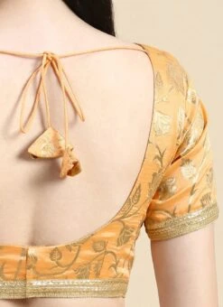 Peach Brocade Half Sleeve Blouse Festive Wear 17 Peach Brocade Half Sleeve Blouse Festive Wear -Sari Grace Shop Peach Brocade Half Sleeve Blouse BLBS02210826 rrc4 1