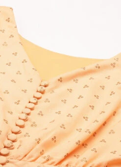 Peach Foil Printed Cotton Maxi Dress After Six Wear Festive Wear 14 Peach Foil Printed Cotton Maxi Dress After Six Wear Festive Wear -Sari Grace Shop Peach Foil Printed Cotton Maxi Dress DRBS02206182 rrc1