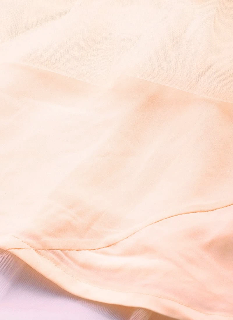 Peach Georgette Embroidered Dress Festive Wear 9 Peach Georgette Embroidered Dress Festive Wear - Image 8