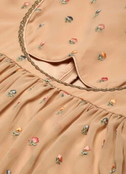 Peach Georgette Embroidered Maxi Dress Festive Wear 16 Peach Georgette Embroidered Maxi Dress Festive Wear -Sari Grace Shop Peach Georgette Embroidered Maxi Dress DRBS02210901 rrc3