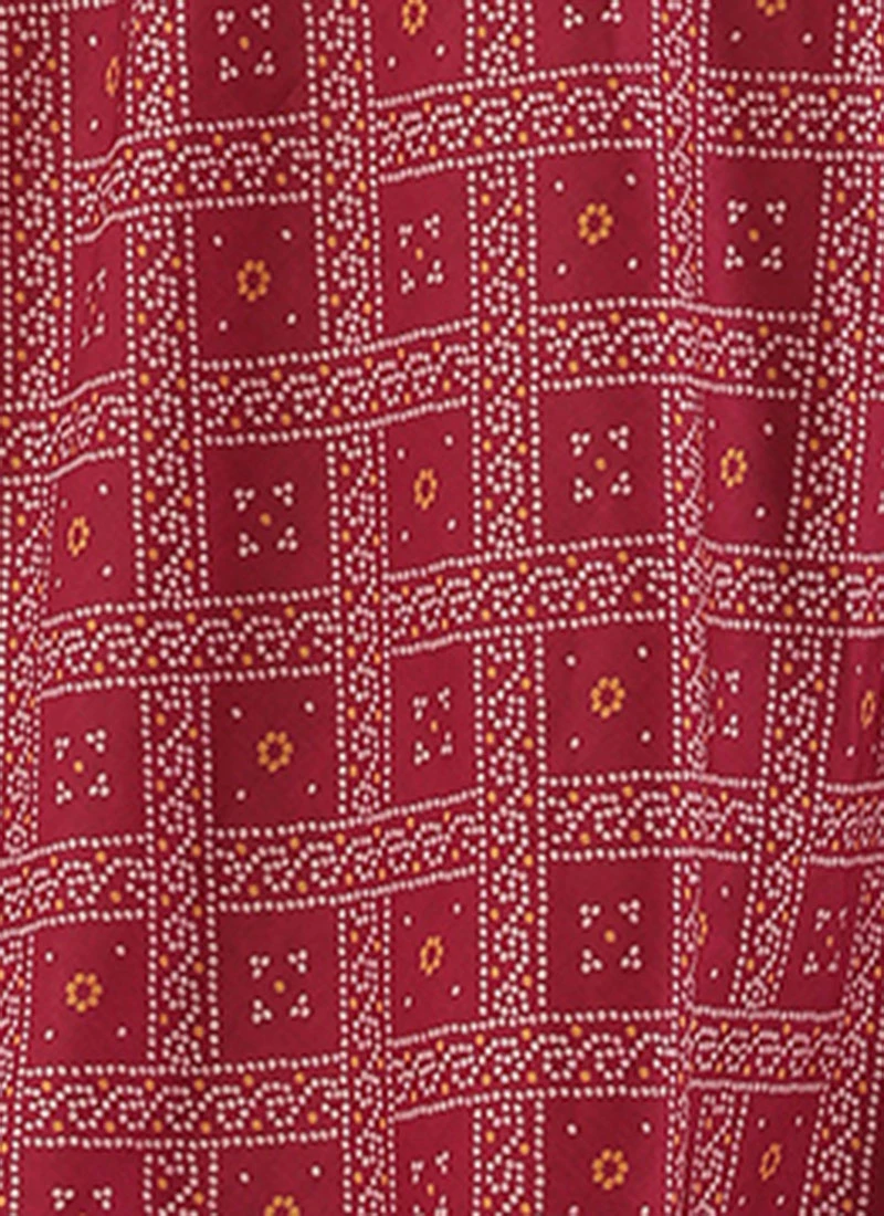 Pink Art Silk Digital Printed Off Shoulder Dress Festive Wear 9 Pink Art Silk Digital Printed Off Shoulder Dress Festive Wear - Image 7