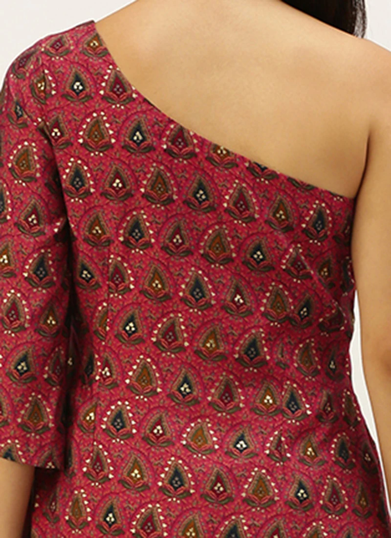 Pink Chanderi Art Silk Dress After Six Wear 8 Pink Chanderi Art Silk Dress After Six Wear - Image 6