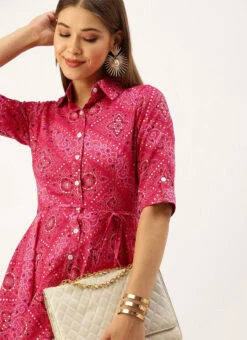 Pink Chanderi Art Silk Handkerchief Style Dress Festive Wear After Six Wear 14 Pink Chanderi Art Silk Handkerchief Style Dress Festive Wear After Six Wear -Sari Grace Shop Pink Chanderi Art Silk Handkerchief Style Dress DRBS02203500 rrc1