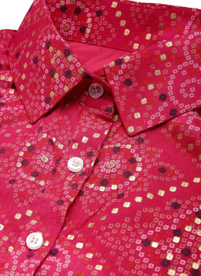 Pink Chanderi Art Silk Handkerchief Style Dress Festive Wear After Six Wear 8 Pink Chanderi Art Silk Handkerchief Style Dress Festive Wear After Six Wear - Image 6