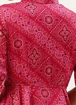 Pink Chanderi Art Silk Handkerchief Style Dress Festive Wear After Six Wear 16 Pink Chanderi Art Silk Handkerchief Style Dress Festive Wear After Six Wear -Sari Grace Shop Pink Chanderi Art Silk Handkerchief Style Dress DRBS02203500 rrc3