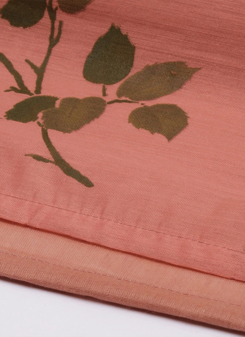 Pink Chanderi Silk Puff Sleeve Dress Festive Wear 10 Pink Chanderi Silk Puff Sleeve Dress Festive Wear - Image 8