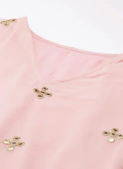 Pink Embroidered Kaftan Dress Festive Wear 14 Pink Embroidered Kaftan Dress Festive Wear -Sari Grace Shop Pink Embroidered Kaftan Dress DRBS02205035 rrc1