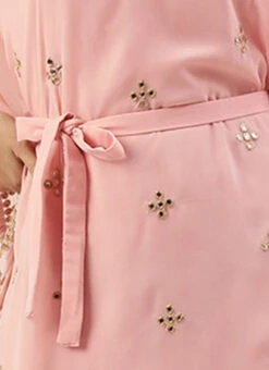 Pink Embroidered Kaftan Dress Festive Wear 16 Pink Embroidered Kaftan Dress Festive Wear -Sari Grace Shop Pink Embroidered Kaftan Dress DRBS02205035 rrc3
