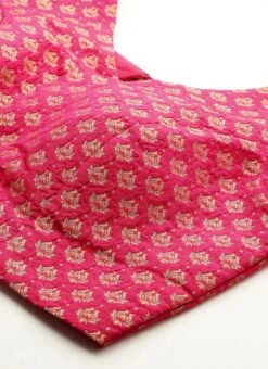 Pink Jacquard Art Silk Keyhole Style Blouse Festive Wear -Sari Grace Shop Pink Jacquard Art Silk Keyhole Style Blouse BLBS02305205 rrc1