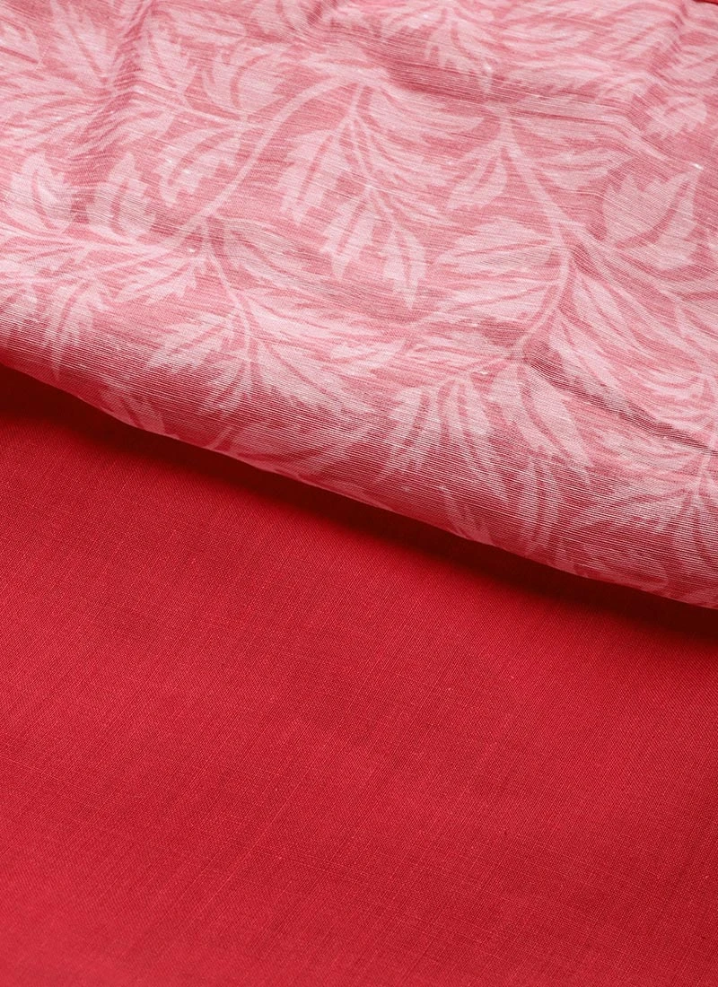 Pink Printed Cotton Gathered Calf Length Dress After Six Wear 10 Pink Printed Cotton Gathered Calf Length Dress After Six Wear - Image 8