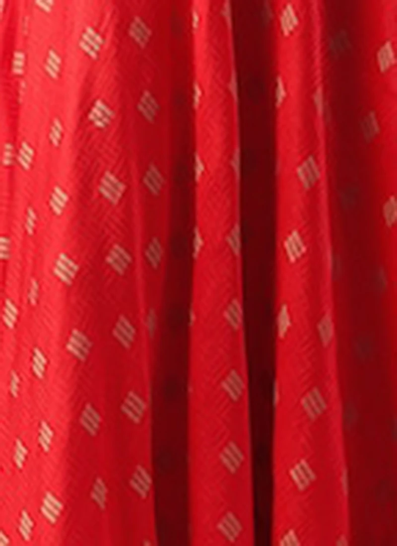 Red Art Silk Maxi Dress Festive Wear 10 Red Art Silk Maxi Dress Festive Wear - Image 8