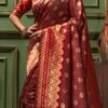 Red N Mehendi Banarasi Silk Jacquard Saree Festive Wear -Sari Grace Shop Red N Mehendi Banarasi Silk Jacquard Saree SASLI1267167 l