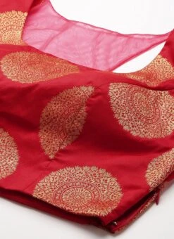 Red Taffeta Blouse Festive Wear -Sari Grace Shop Red Taffeta Blouse BLBS02210835 rrc1