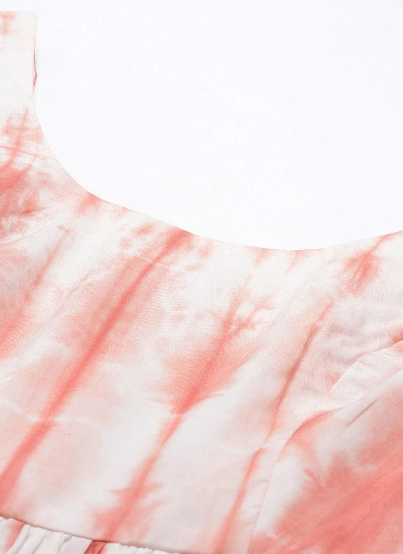 Rust Color Tie Dye Maxi Dress Festive Wear After Six Wear 7 Rust Color Tie Dye Maxi Dress Festive Wear After Six Wear - Image 5