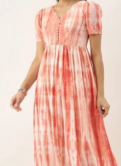Rust Tie N Dye Dress After Six Wear