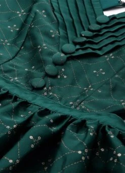 Teal Green Art Silk Foil Printed Maxi Dress Festive Wear 14 Teal Green Art Silk Foil Printed Maxi Dress Festive Wear -Sari Grace Shop Teal Green Art Silk Foil Printed Maxi Dress DRBS02211113 rrc1