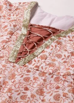 White Art Silk Printed Crisscross Dress Festive Wear -Sari Grace Shop White Art Silk Printed Crisscross Dress DRBS02205031 rrc1