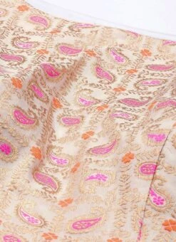 White Brocade Boat Neck Flared Dress Festive Wear 14 White Brocade Boat Neck Flared Dress Festive Wear -Sari Grace Shop White Brocade Boat Neck Flared Dress DRBS02201299 rrc1