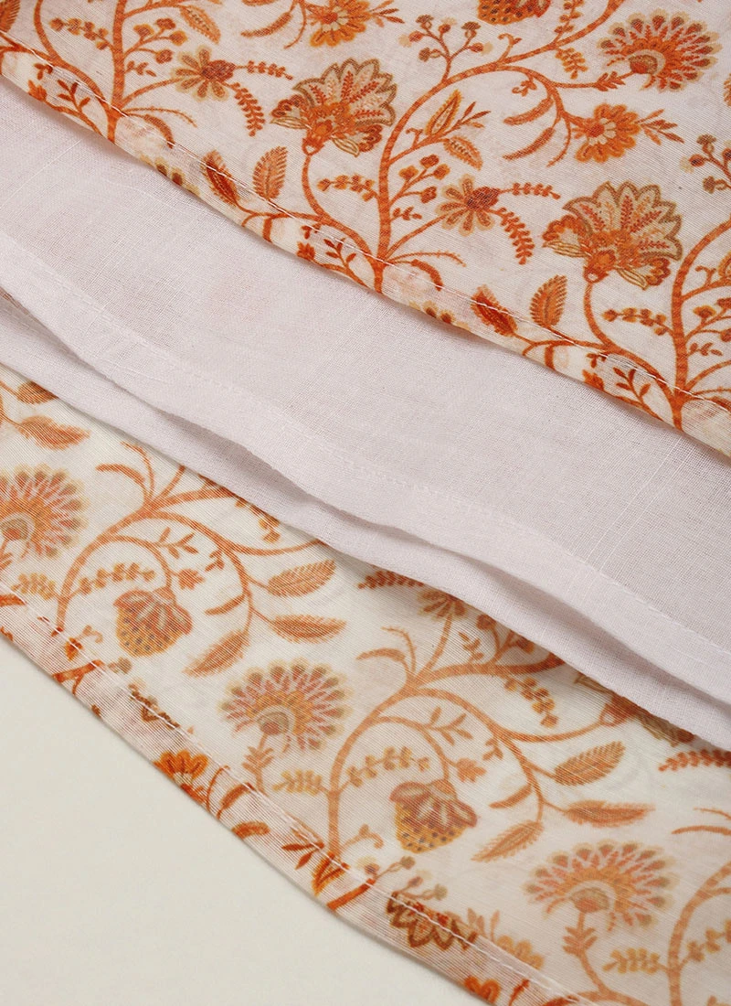 White Digital Printed Art Silk Dress After Six Wear 9 White Digital Printed Art Silk Dress After Six Wear - Image 7