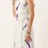 White Georgette Tie N Dye Dress After Six Wear Festive Wear -Sari Grace Shop White Georgette Tie N Dye Dress DRBS02210972 l