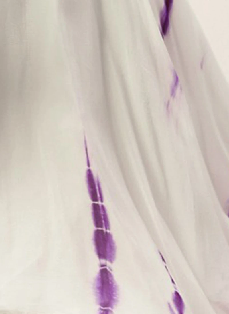White Georgette Tie N Dye Dress After Six Wear Festive Wear 9 White Georgette Tie N Dye Dress After Six Wear Festive Wear - Image 7