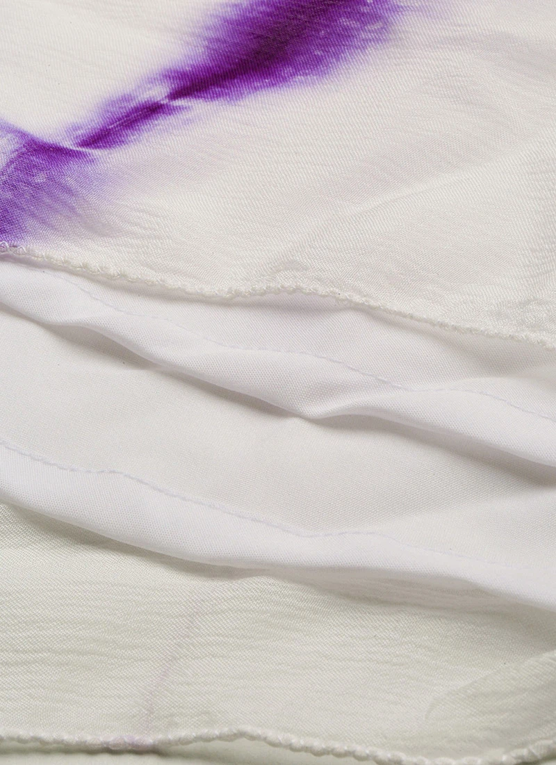 White Georgette Tie N Dye Dress After Six Wear Festive Wear 10 White Georgette Tie N Dye Dress After Six Wear Festive Wear - Image 8