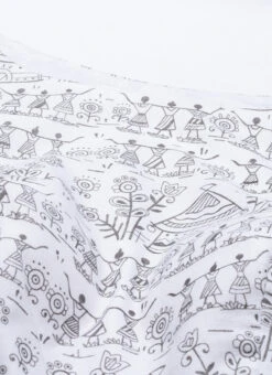 White Rayon Printed Gathered Maxi Dress Festive Wear 14 White Rayon Printed Gathered Maxi Dress Festive Wear -Sari Grace Shop White Rayon Printed Gathered Maxi Dress DRBS02105422 rrc1