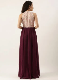 White Tie N Dye Nylon Purple Flared Dress Festive Wear 13 White Tie N Dye Nylon Purple Flared Dress Festive Wear -Sari Grace Shop White Tie N Dye Nylon Purple Flared Dress DRBS02110978 b