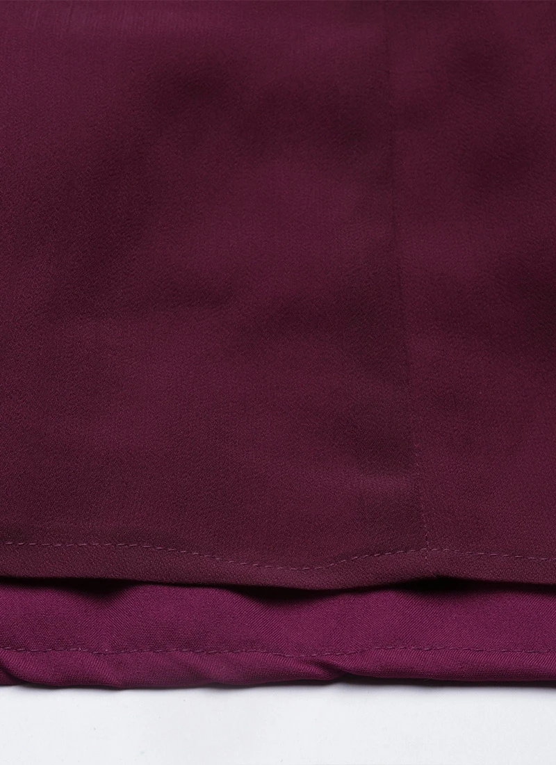 White Tie N Dye Nylon Purple Flared Dress Festive Wear 10 White Tie N Dye Nylon Purple Flared Dress Festive Wear - Image 8