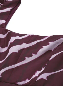 Wine Digital Printed Organza Dress Party Wear -Sari Grace Shop Wine Digital Printed Organza Dress DRBS02303827 rrc1