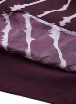 Wine Digital Printed Organza Dress Party Wear -Sari Grace Shop Wine Digital Printed Organza Dress DRBS02303827 rrc3