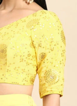 Yellow Chinon Embroidered Blouse Festive Wear 16 Yellow Chinon Embroidered Blouse Festive Wear -Sari Grace Shop Yellow Chinon Embroidered Blouse BLBS02303802 rrc3