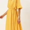 Yellow Chinon Kaftan Dress Festive Wear 2 Yellow Chinon Kaftan Dress Festive Wear -Sari Grace Shop Yellow Chinon Kaftan Dress DRBS02204754 l