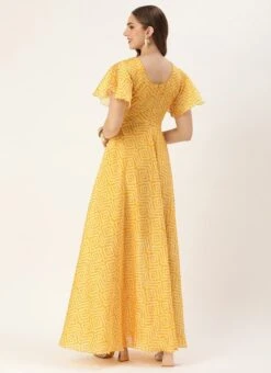 Yellow Digital Print High N Low Style Dress After Six Wear 13 Yellow Digital Print High N Low Style Dress After Six Wear -Sari Grace Shop Yellow Digital Print High N Low Style Dress DRBS02306371 b