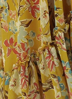Yellow Digital Printed Dress After Six Wear -Sari Grace Shop Yellow Digital Printed Dress DRBS02208547 rrc4