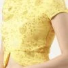 Yellow Embroidered Chinon Blouse Wedding Wear -Sari Grace Shop Yellow Embroidered Chinon Blouse BLBS02303843 l