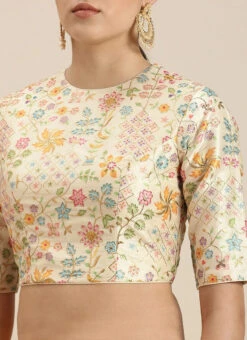 Yellow Georgette Saree N Embroidered Blouse Festive Wear -Sari Grace Shop Yellow Georgette Saree N Embroidered Blouse SABS02110002 rrc1