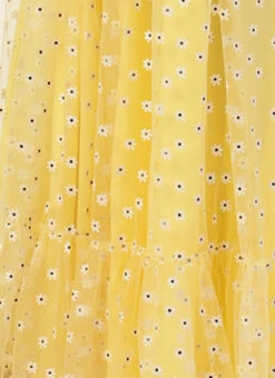 Yellow Glitter Foil Tiered Gathers Dress Party Wear 17 Yellow Glitter Foil Tiered Gathers Dress Party Wear -Sari Grace Shop Yellow Glitter Foil Tiered Gathers Dress DRBS02209691 rrc4