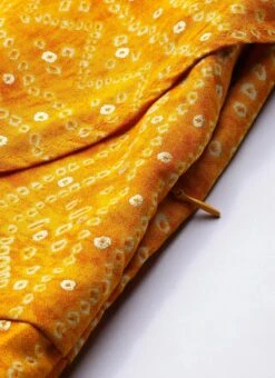 Yellow Printed Viscose Dress After Six Wear 13 Yellow Printed Viscose Dress After Six Wear -Sari Grace Shop Yellow Printed Viscose Dress DRBS02110830 rrc2