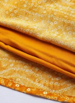 Yellow Printed Viscose Handkerchief Style Dress Festive Wear -Sari Grace Shop Yellow Printed Viscose Handkerchief Style Dress DRBS02110941 rrc3