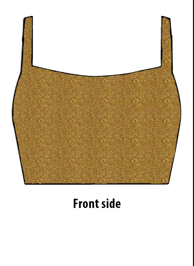 Beige N Gold Sequins Embroidered Georgette Blouse Party Wear 6 Beige N Gold Sequins Embroidered Georgette Blouse Party Wear - Image 4