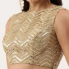 Beige Raw Silk Sequins Work Blouse Party Wear -Sari Grace Shop beige raw silk sequins work blouse blspfb148 l