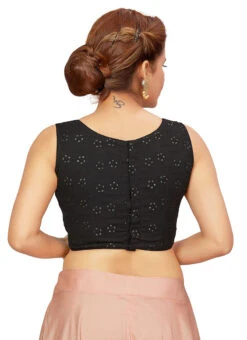 Black Blended Cotton Sequins Blouse After Six Wear 9 Black Blended Cotton Sequins Blouse After Six Wear -Sari Grace Shop black blended cotton sequins blouse blmff1825bk b