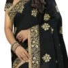 Black Georgette Saree Party Wear -Sari Grace Shop black chiffon saree sasnf807 l