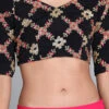 Black Chinon Embroidered Blouse Festive Wear -Sari Grace Shop black chinon embroidered blouse BLBS02209589 l