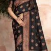 Black Color Jacquard Woven Work Banarasi Silk Saree Festive Wear -Sari Grace Shop black color jacquard woven work banarasi silk saree sasli19906407 l
