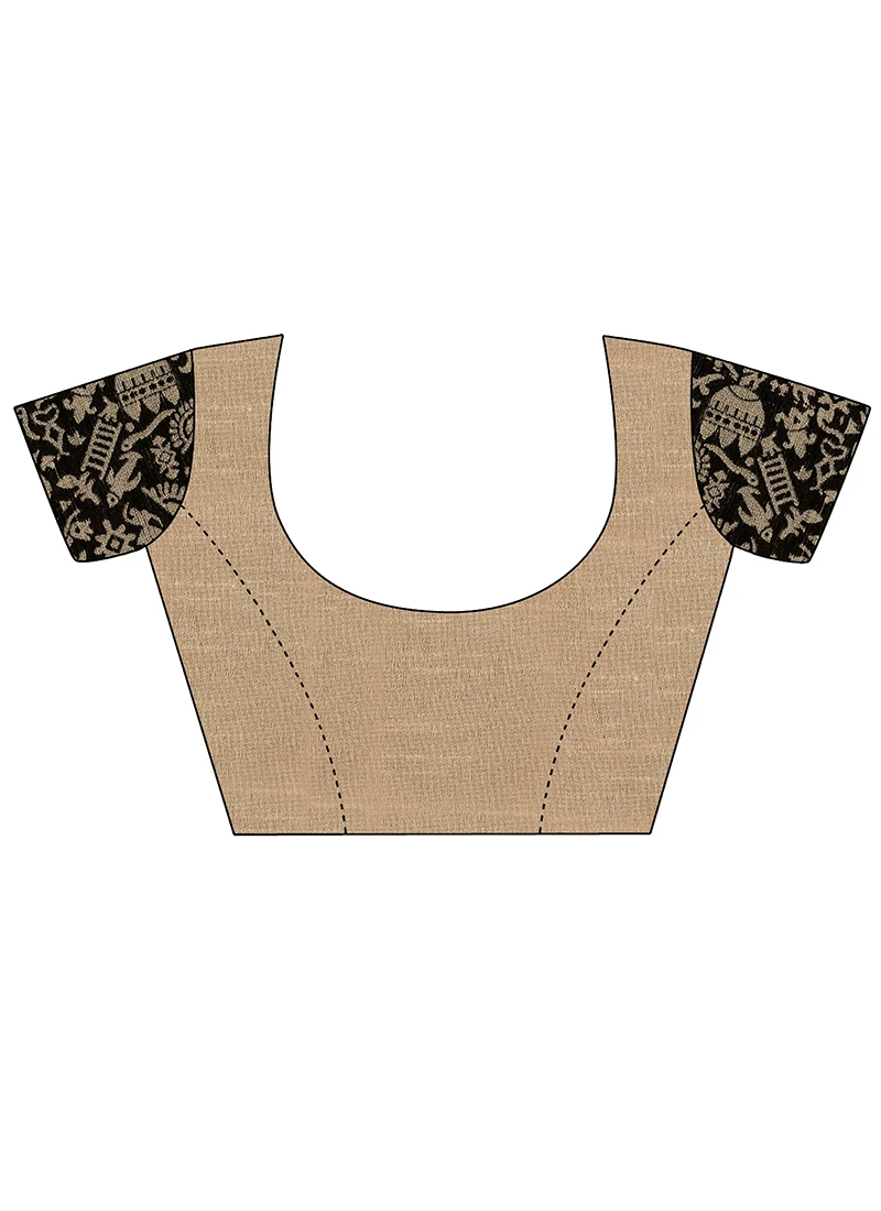 Black Color Zari Woven Border Banglori Raw Silk Saree Festive Wear 6 Black Color Zari Woven Border Banglori Raw Silk Saree Festive Wear - Image 4