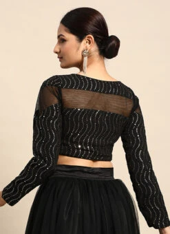Black Embroidered Blouse Festive Wear 13 Black Embroidered Blouse Festive Wear -Sari Grace Shop black embroidered blouse BLBS02305178 b