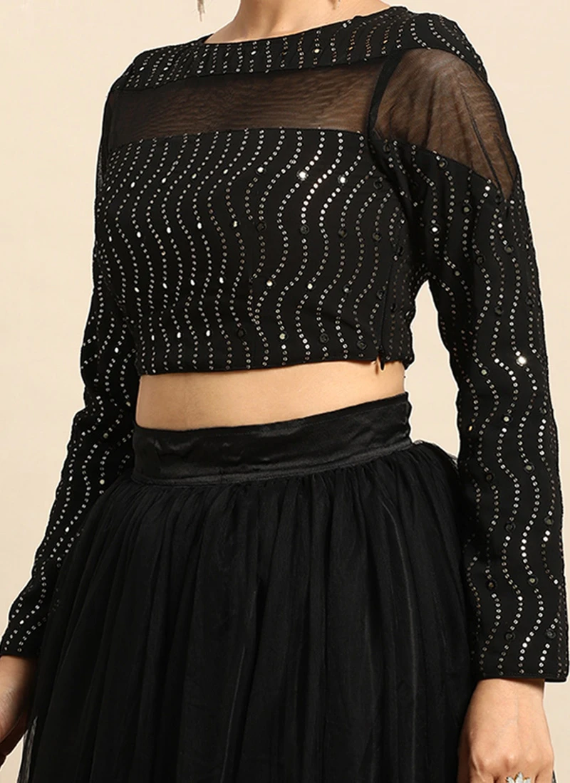 Black Embroidered Blouse Festive Wear 3 Black Embroidered Blouse Festive Wear